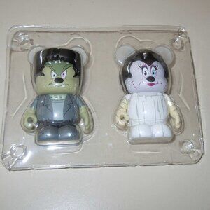 DISNEY 3" VINYLMATION SPOOKY SERIES 1 FRANKENSTEIN MICKEY & BRIDE MINNIE MOUSE
